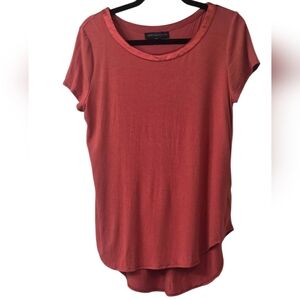 Joan Vass Women's Short Sleeve High/Lo Tunic Shirt Size M